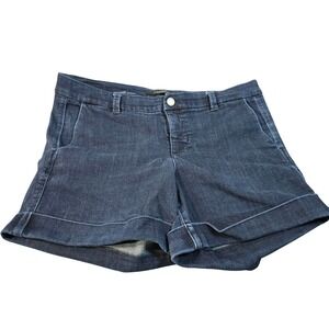 Liverpool Los Angeles Trouser Short Dark Wash Denim Cuffed Shorts Womens 16W